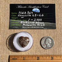 Meteorite Heart Bead for Jewelry Making #12-Moldavite Life