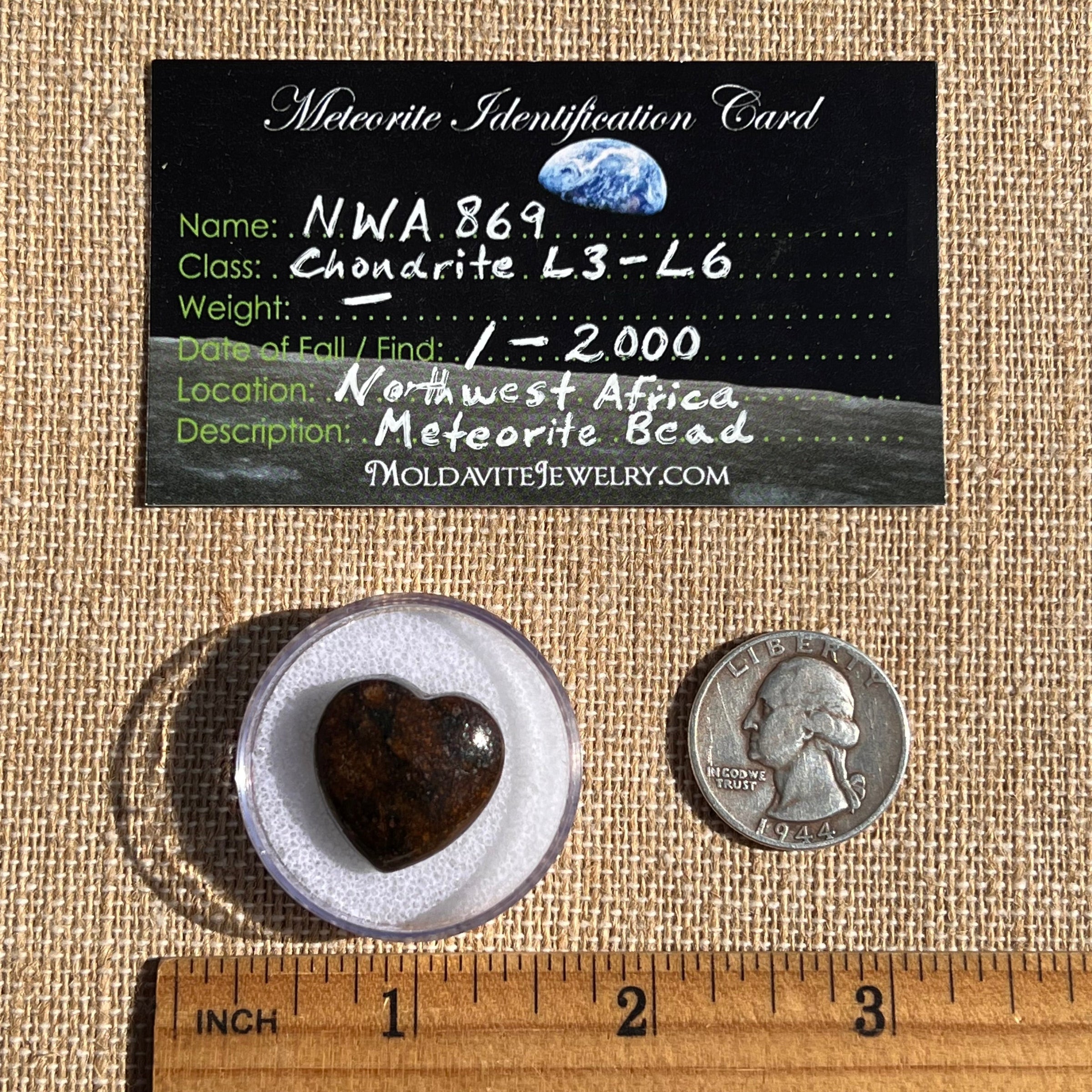 Meteorite Heart Bead for Jewelry Making #14-Moldavite Life