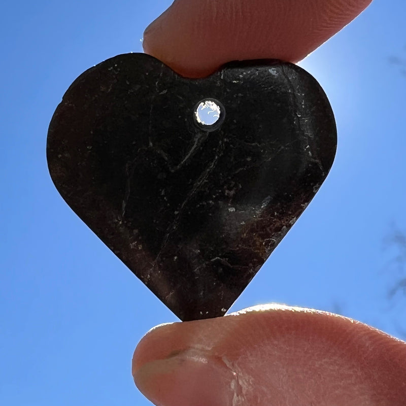 Meteorite Heart Bead for Jewelry Making #16