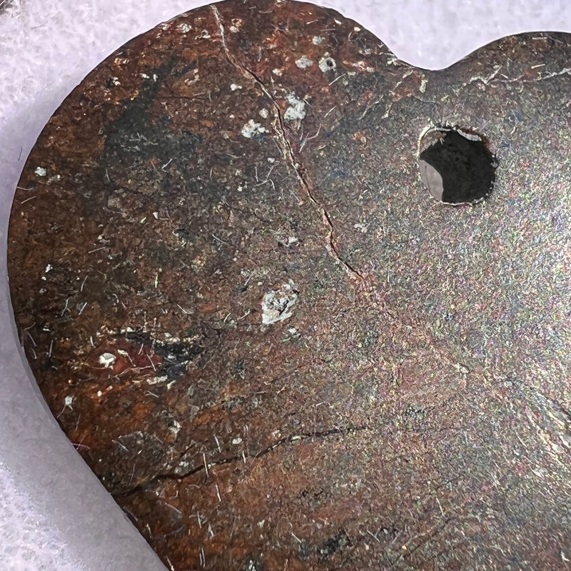 Meteorite Heart Bead for Jewelry Making #18