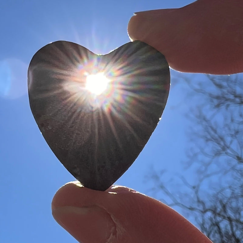 Meteorite Heart Bead for Jewelry Making #19