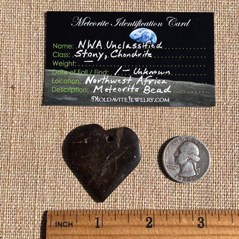 Meteorite Heart Bead for Jewelry Making #20