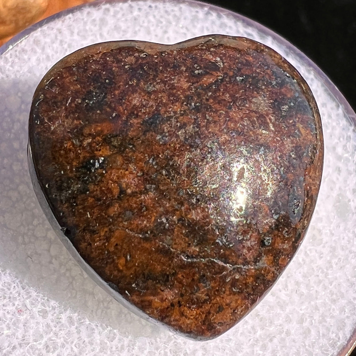 Meteorite Heart Bead for Jewelry Making #4-Moldavite Life