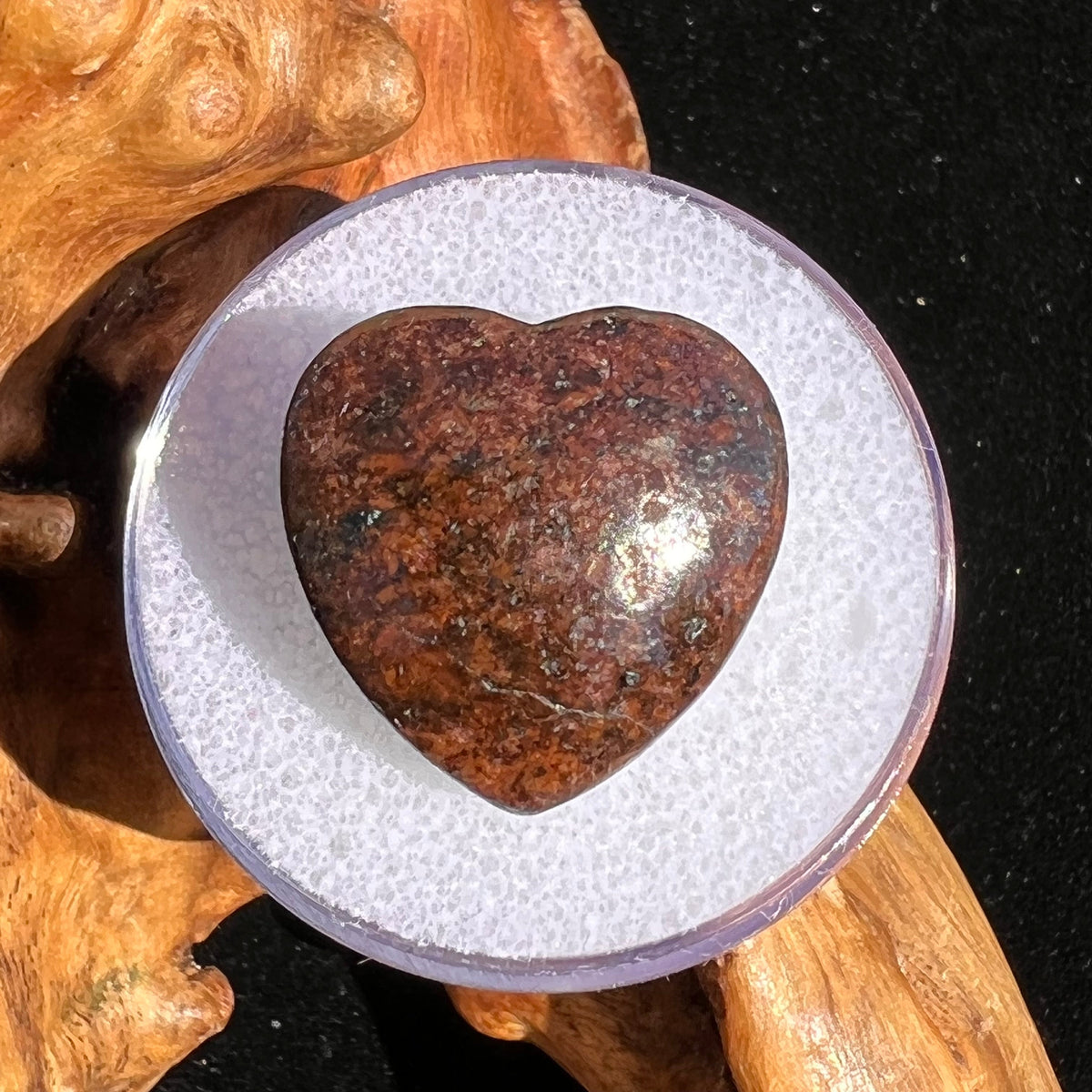 Meteorite Heart Bead for Jewelry Making #4-Moldavite Life