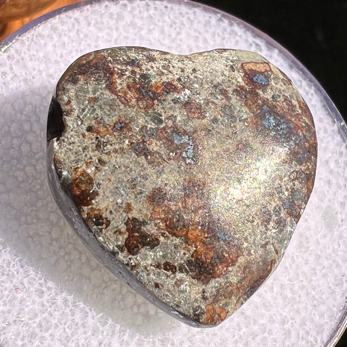 Meteorite Heart Bead for Jewelry Making #5-Moldavite Life