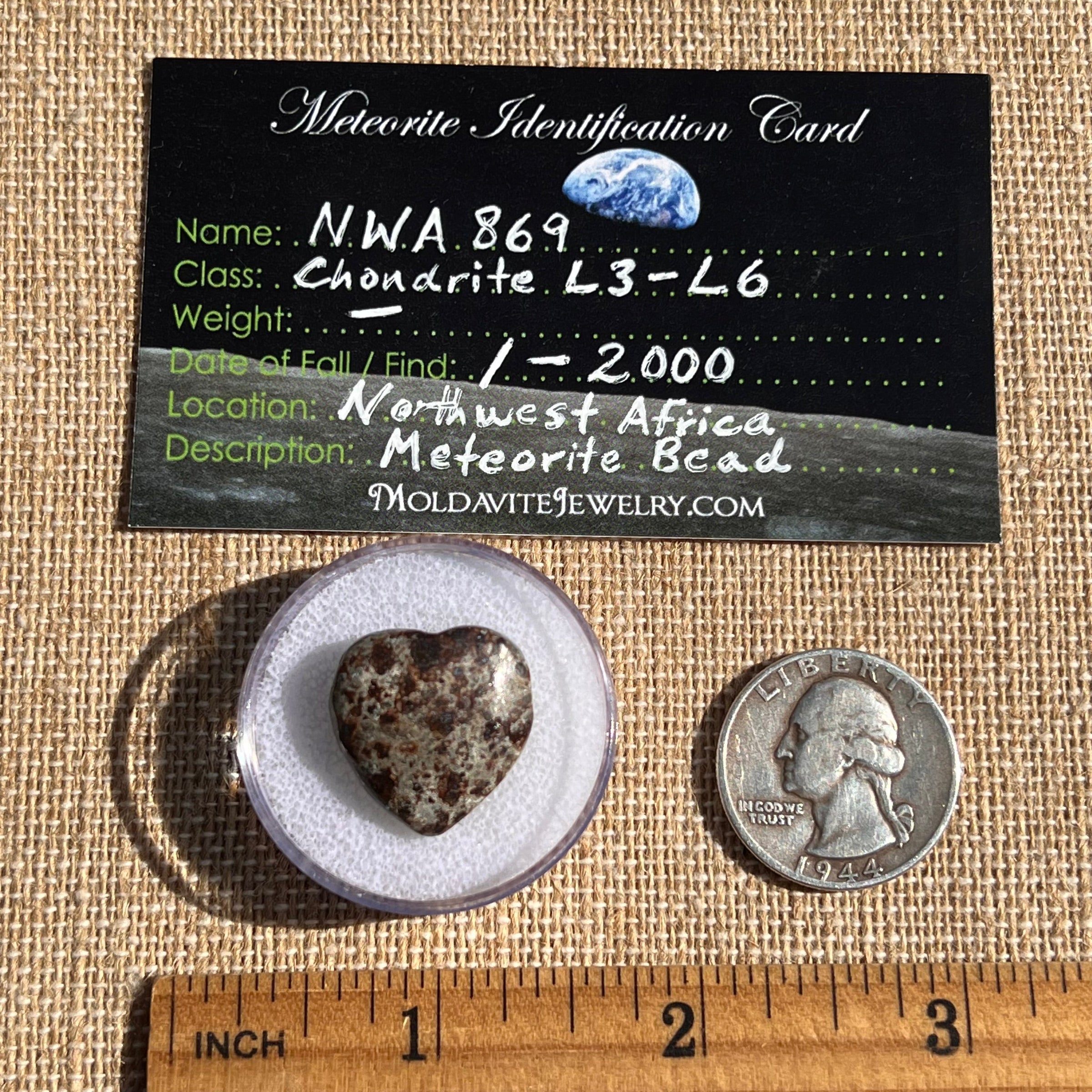 Meteorite Heart Bead for Jewelry Making #5-Moldavite Life