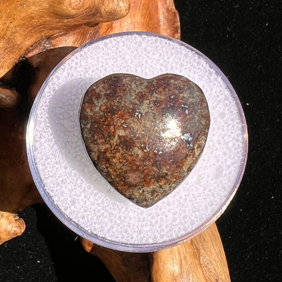 Meteorite Heart Bead for Jewelry Making #6-Moldavite Life