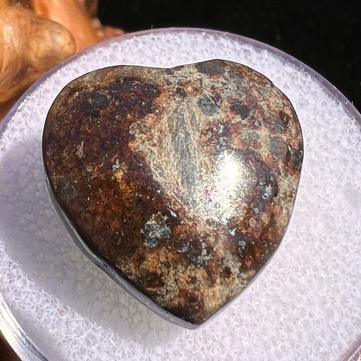 Meteorite Heart Bead for Jewelry Making #7-Moldavite Life