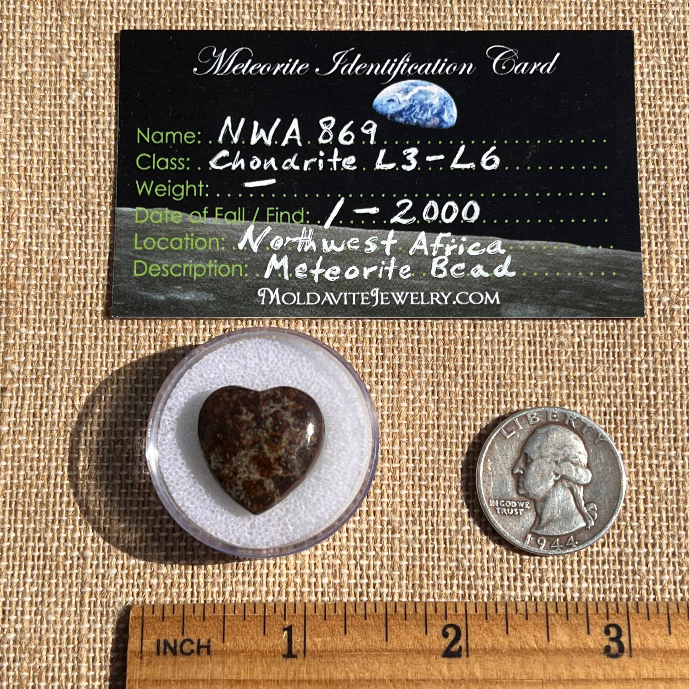 Meteorite Heart Bead for Jewelry Making #7-Moldavite Life
