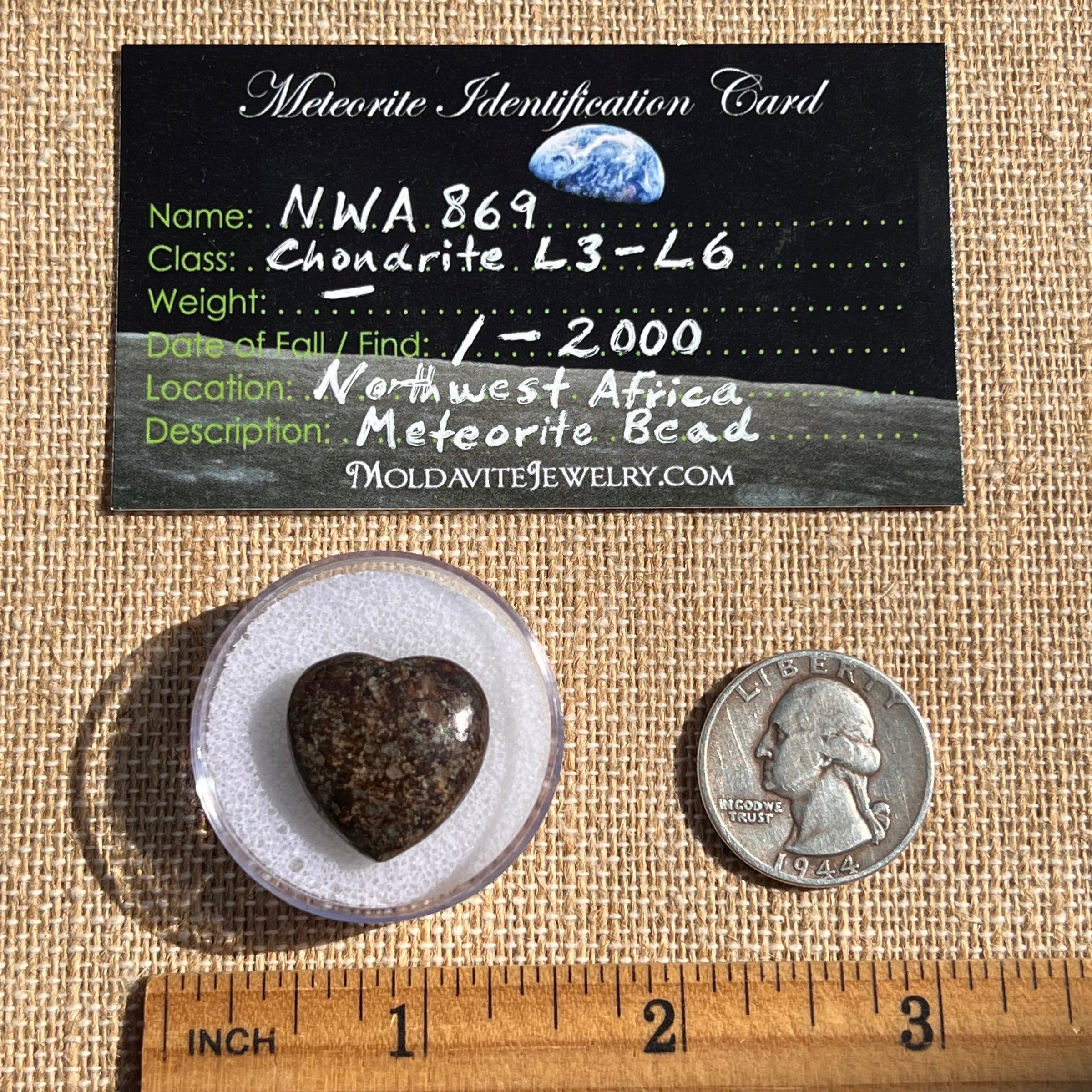 Meteorite Heart Bead for Jewelry Making #8-Moldavite Life