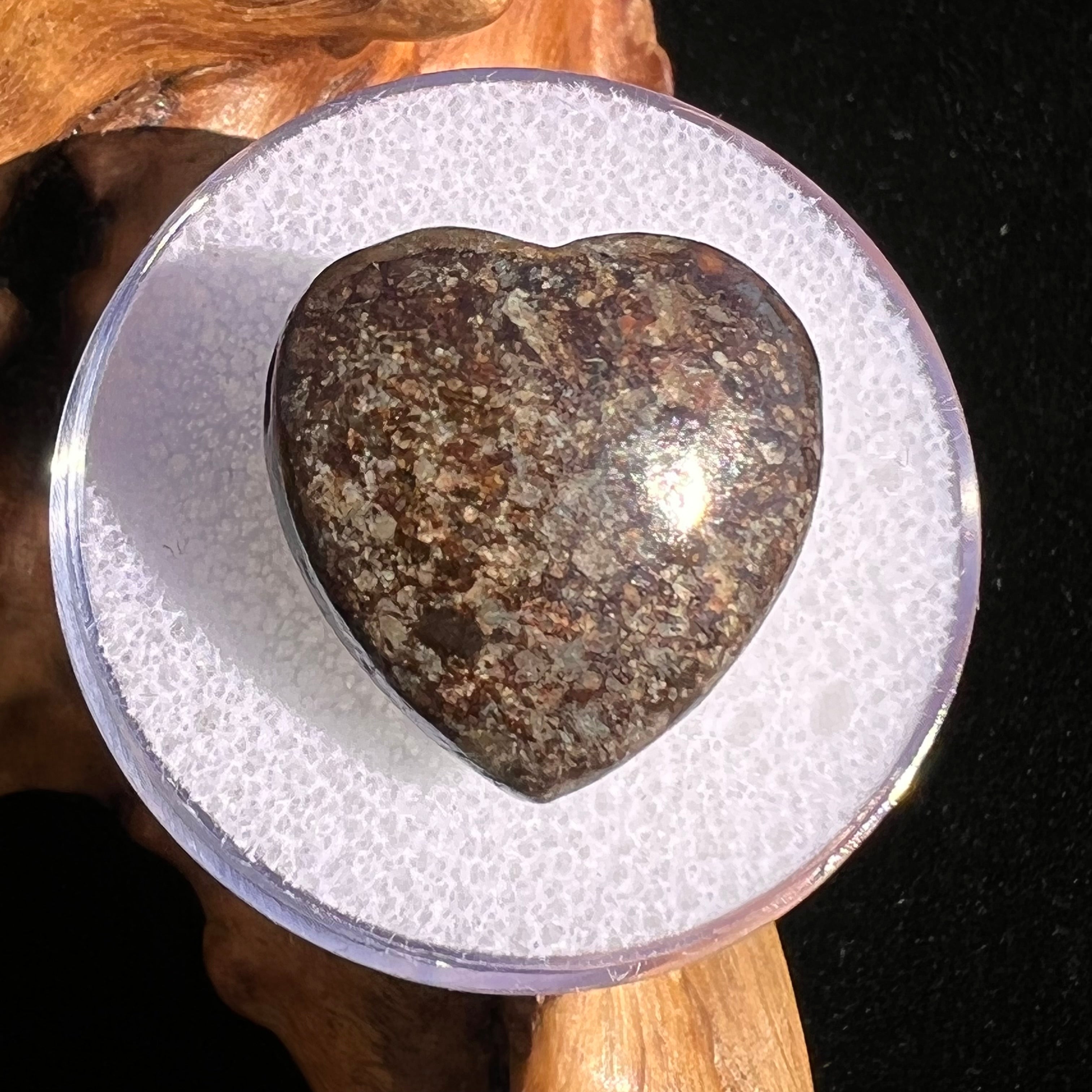 Meteorite Bead for Jewelry Making Heart Shape MoldaviteJewelry