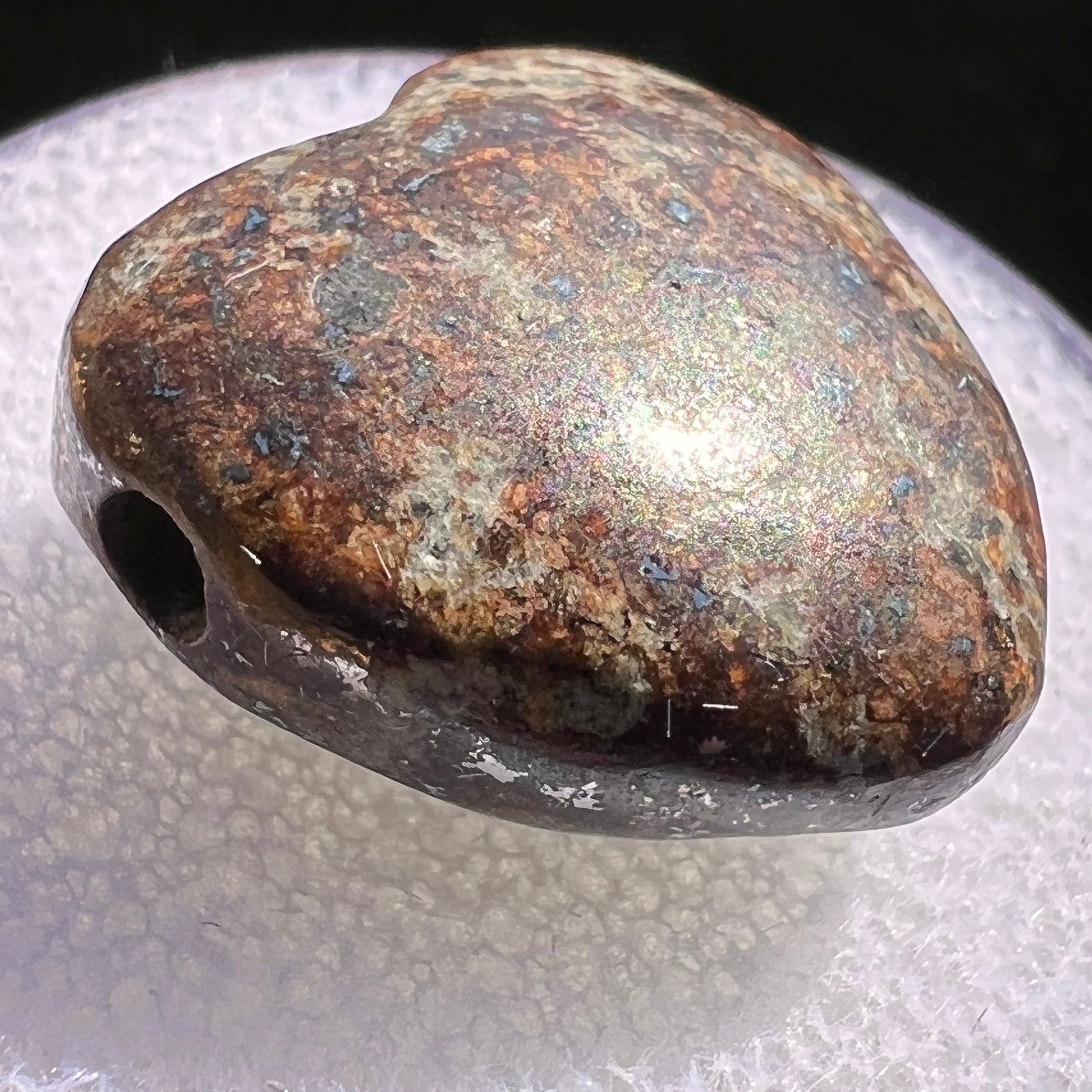 Meteorite Heart Bead for Jewelry Making #9-Moldavite Life