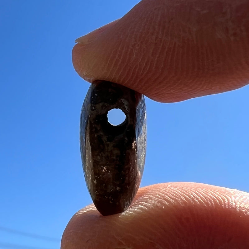 Meteorite Heart Bead for Jewelry Making #9-Moldavite Life
