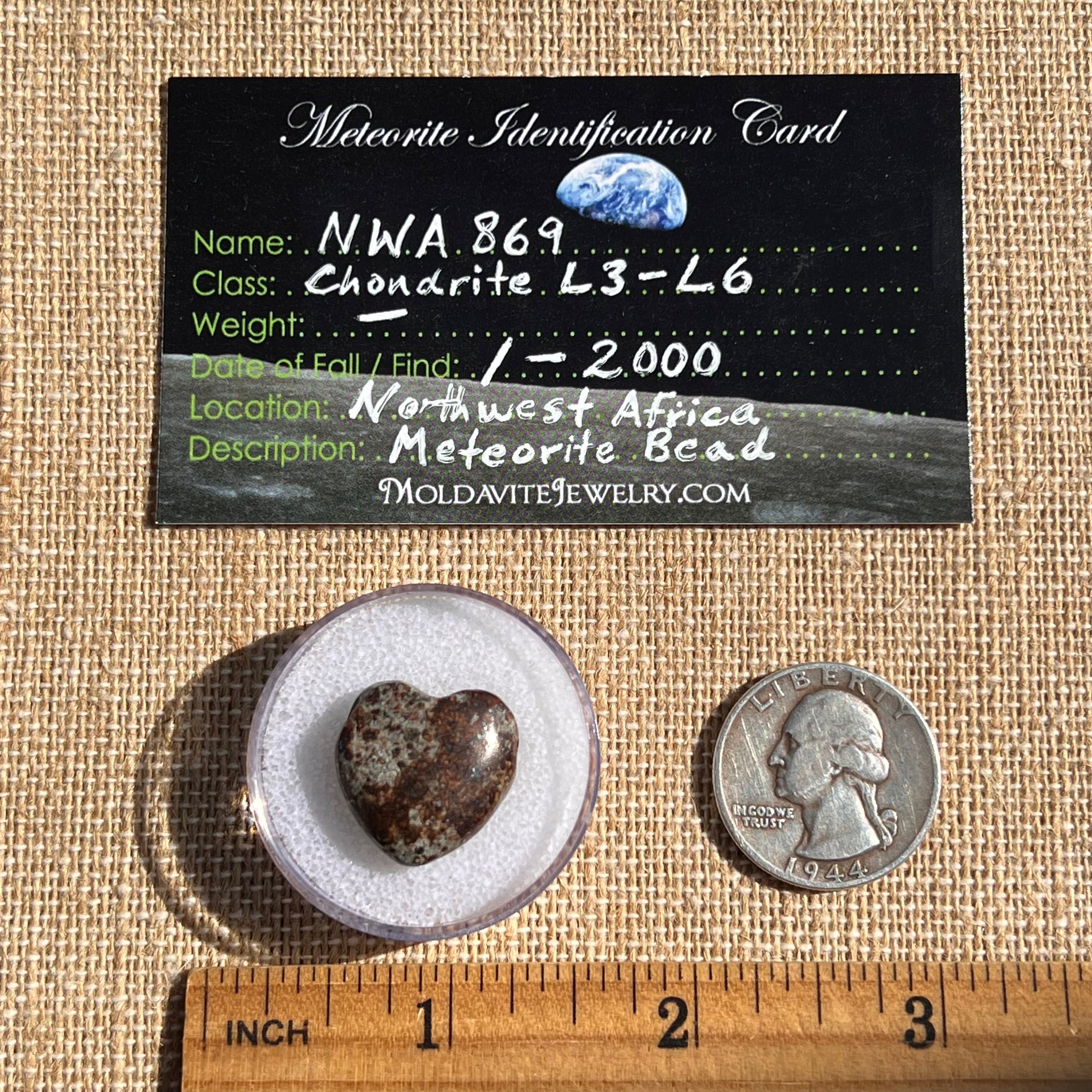 Meteorite Heart Bead for Jewelry Making #9-Moldavite Life