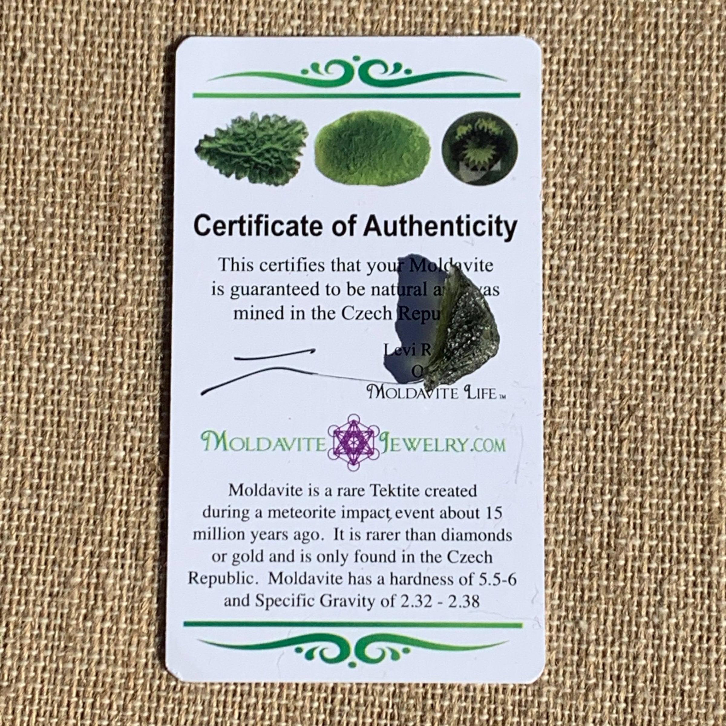 Moldavite 0.78 gram M1340-Moldavite Life