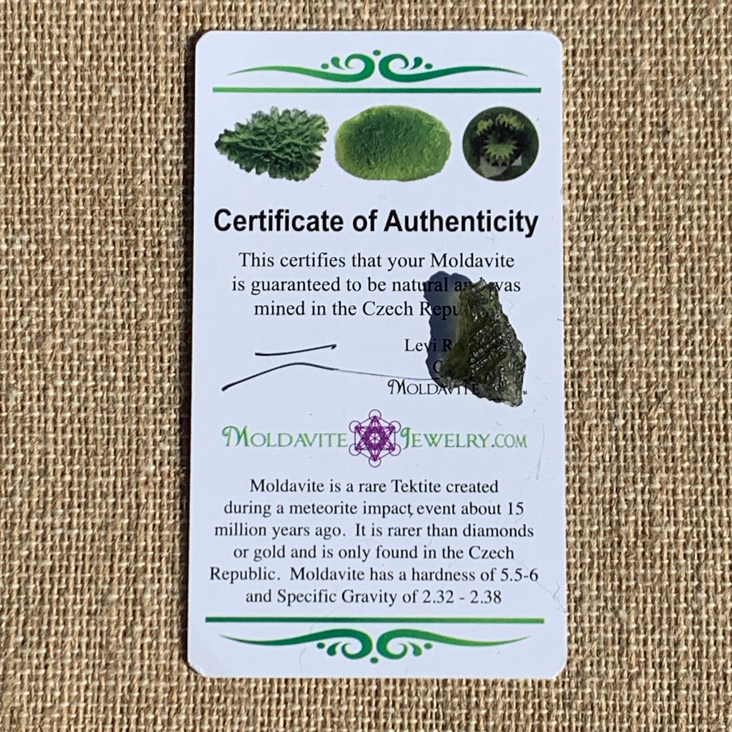 Moldavite 0.79 gram M1339-Moldavite Life