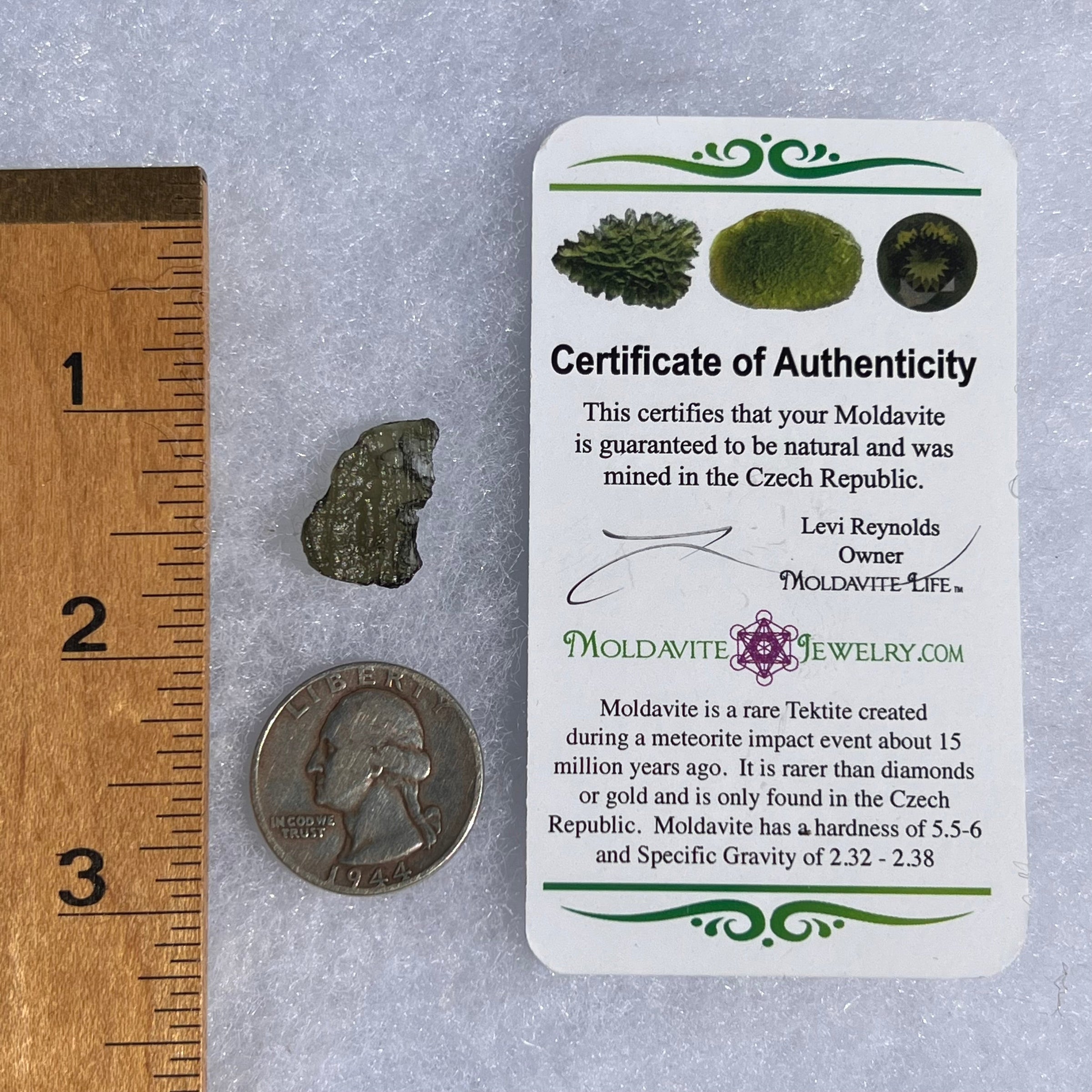 Moldavite 0.8 grams #1598-Moldavite Life