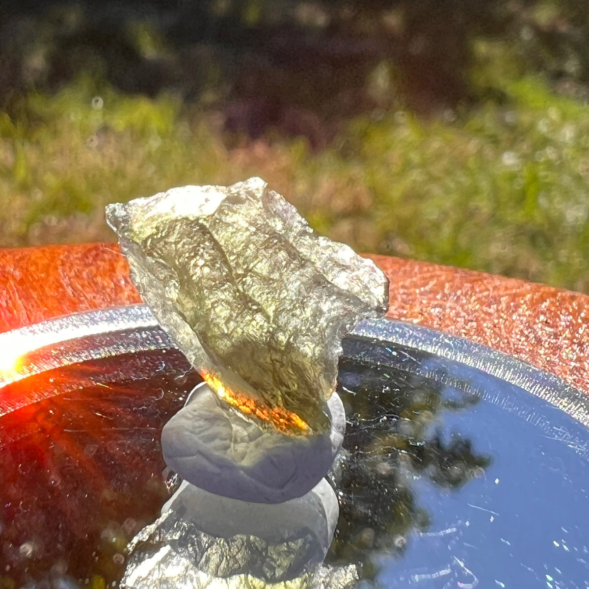 Moldavite 0.8 grams #1632-Moldavite Life