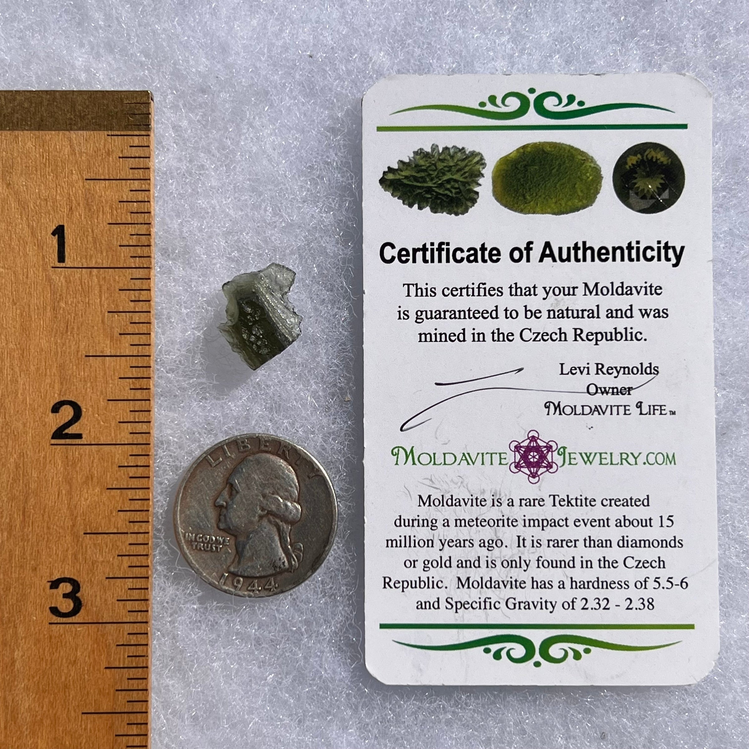 Moldavite 0.8 grams #1633-Moldavite Life