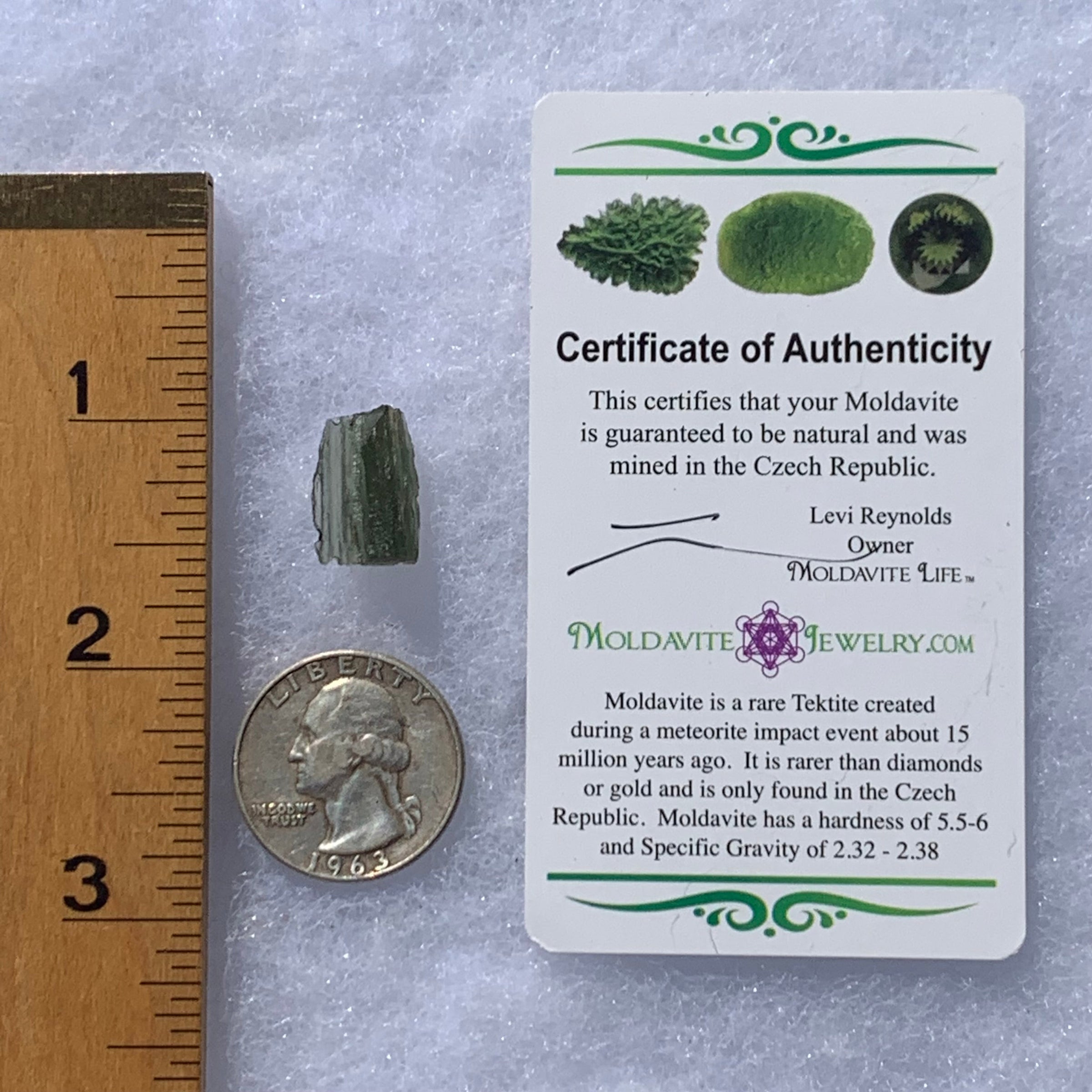 Moldavite 1.15 grams M1366-Moldavite Life