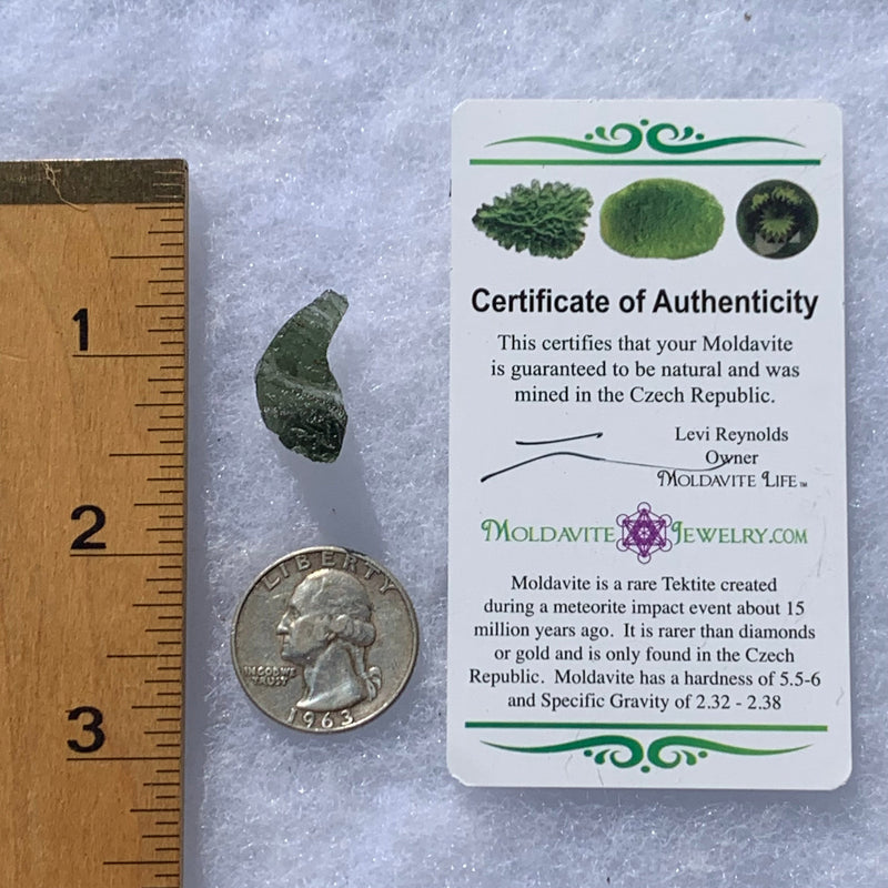 Moldavite 1.45 grams M1372-2-Moldavite Life