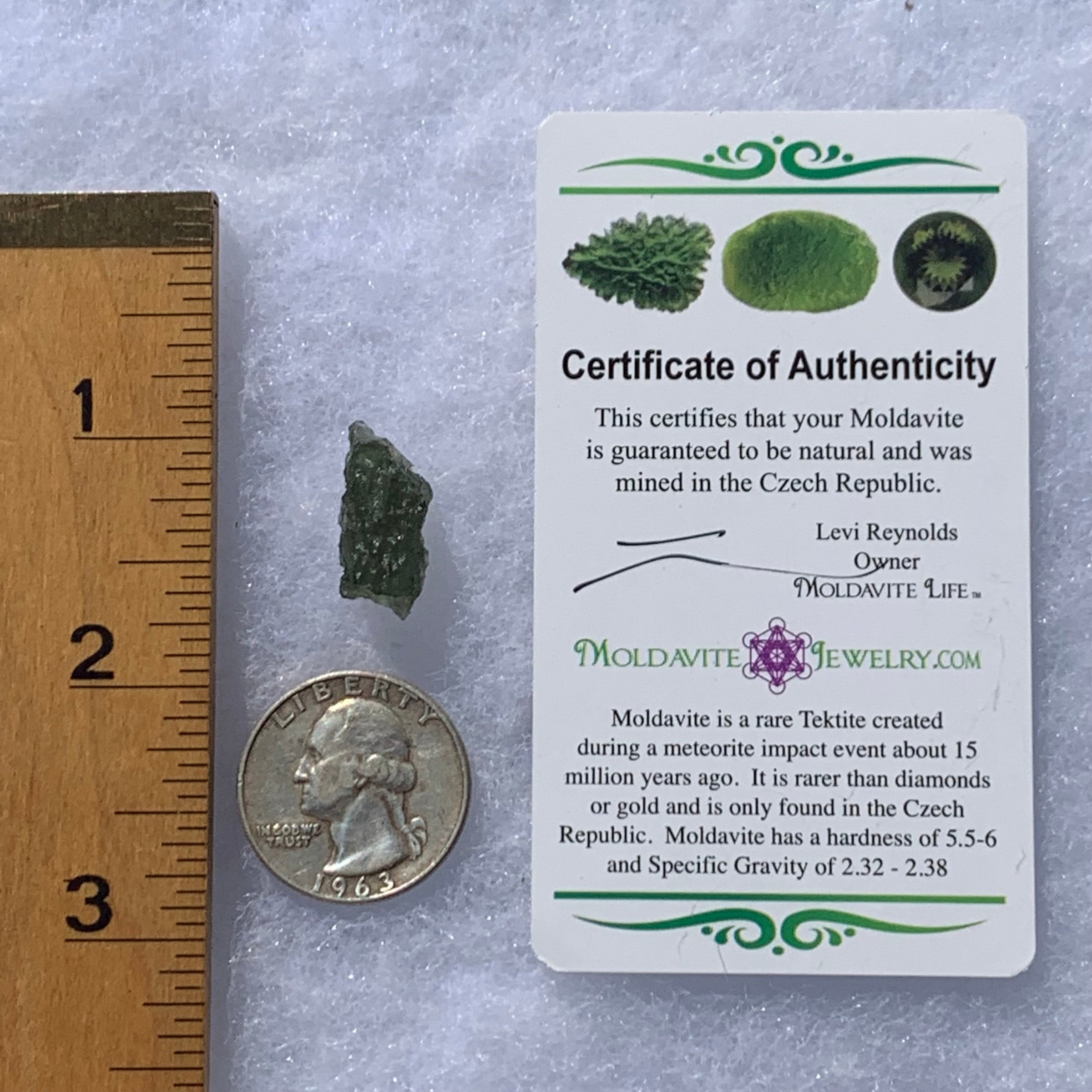 Moldavite 1.64 grams M1367-Moldavite Life