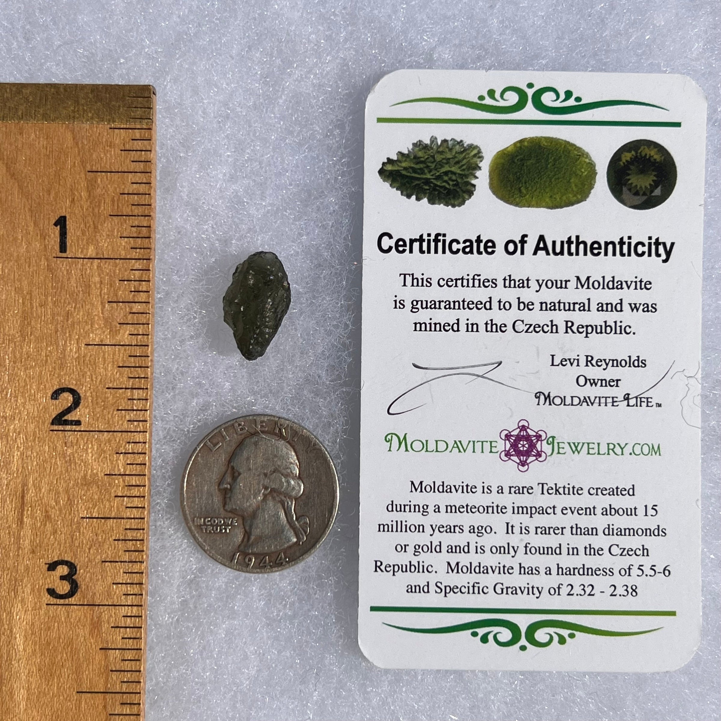 Moldavite 1.1 grams #1458-Moldavite Life