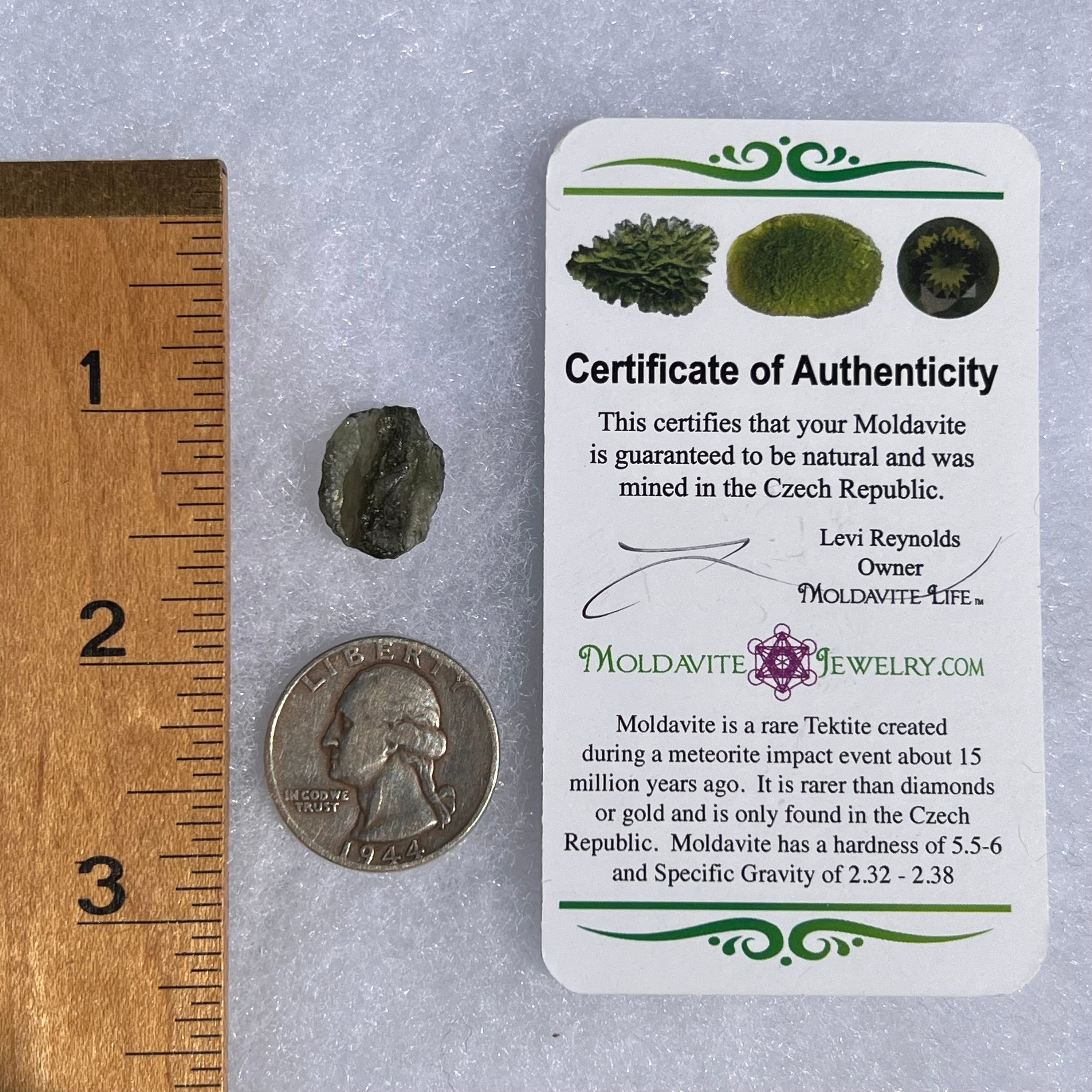 Moldavite 1.1 grams #1492-Moldavite Life