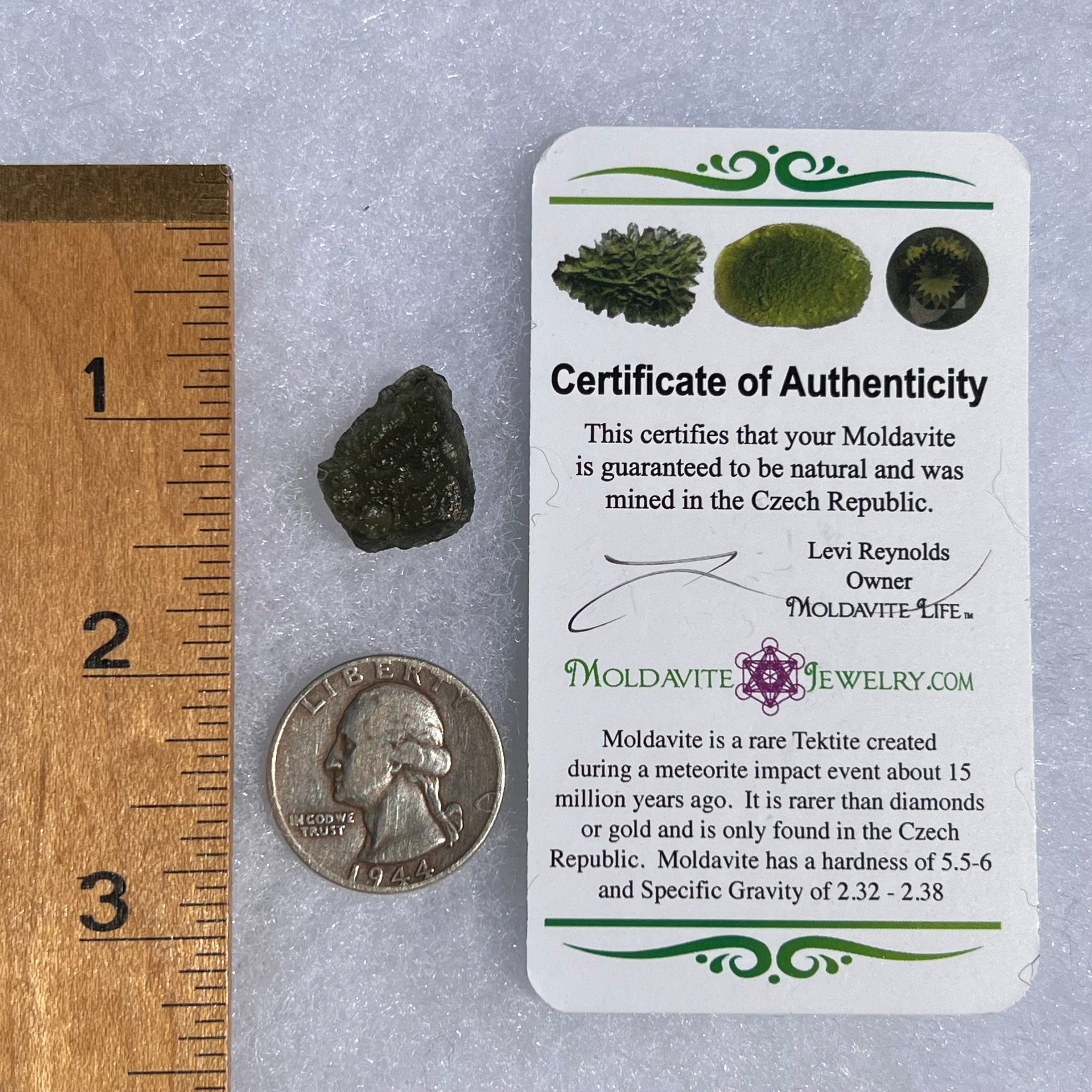 Moldavite 1.8 grams #1527-Moldavite Life