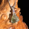 Moldavite & Amethyst Necklace Sterling Silver #4014-Moldavite Life