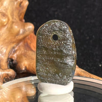 Moldavite Bead Half Polished for Jewelry Making #39-Moldavite Life