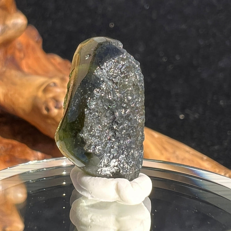 Moldavite Bead Half Polished for Jewelry Making #40-Moldavite Life