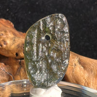 Moldavite Bead Half Polished for Jewelry Making #44-Moldavite Life