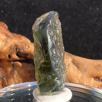 Moldavite Bead Half Polished for Jewelry Making #44-Moldavite Life