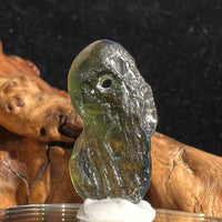 Moldavite Bead Half Polished for Jewelry Making #46-Moldavite Life