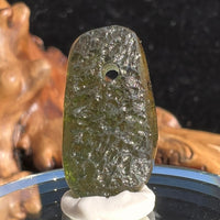 Moldavite Bead Half Polished for Jewelry Making #47-Moldavite Life