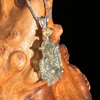 Moldavite & Citrine Necklace Sterling Silver #5003-Moldavite Life