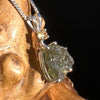 Moldavite & Citrine Necklace Sterling Silver #5004-Moldavite Life