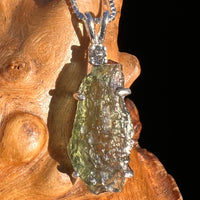 Moldavite & Danburite Necklace Sterling Silver #5064-Moldavite Life