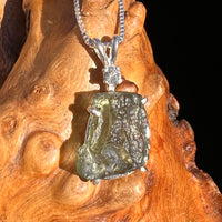 Moldavite & Danburite Necklace Sterling Silver #5066-Moldavite Life