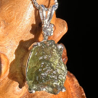 Moldavite & Danburite Necklace Sterling Silver #5069-Moldavite Life