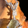 Moldavite & Faceted Phenacite Necklace Sterling #5083-Moldavite Life