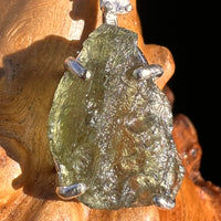 Moldavite & Faceted Phenacite Necklace Sterling #5083-Moldavite Life
