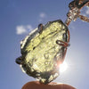 Moldavite & Faceted Phenacite Necklace Sterling #5083-Moldavite Life