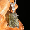 Moldavite & Faceted Phenacite Necklace Sterling #5084-Moldavite Life