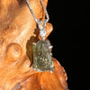 Moldavite & Faceted Phenacite Necklace Sterling #5084-Moldavite Life