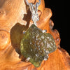 Moldavite & Faceted Phenacite Necklace Sterling #5087-Moldavite Life