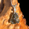 Moldavite & Faceted Phenacite Necklace Sterling #5088-Moldavite Life