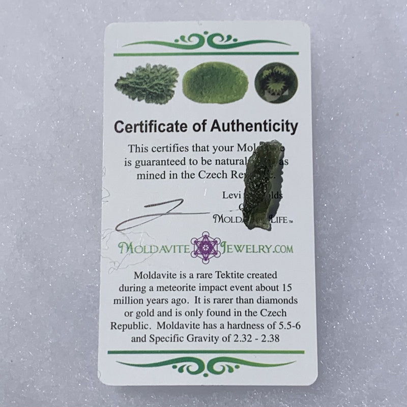 Moldavite Genuine Certified 1 gram-Moldavite Life