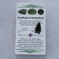 Moldavite Genuine Certified 1.1 grams